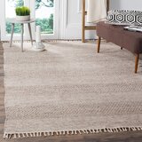 Jocelyn Handmade Flatweave Wool Cream/Camel Area Rug | AllModern